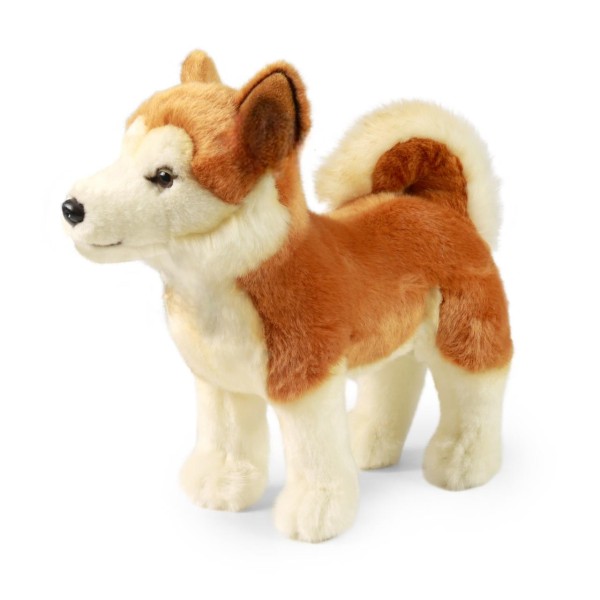 Kuscheltier Hund Akita Inu stehend braun 30 cm