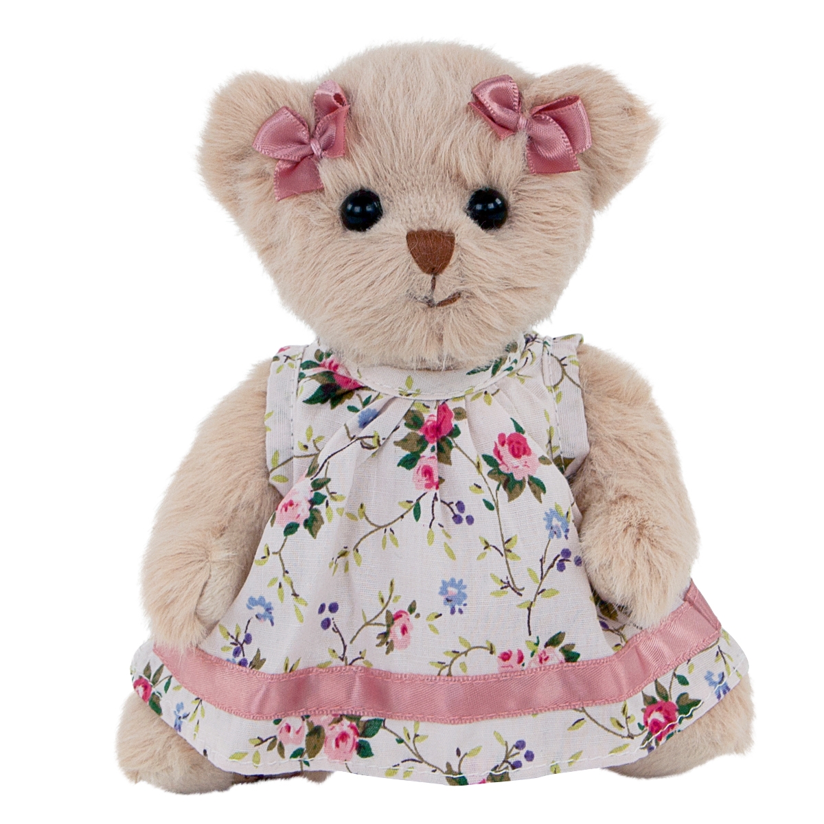 Bukowski Teddy Marissa 15 cm mit Blumenkleid Bekleidete Teddys