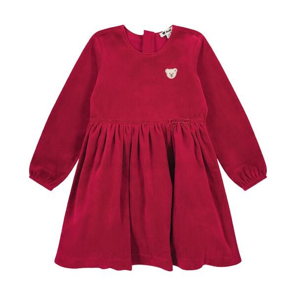 Steiff Kleid langarm Velour rot