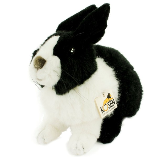 Kösen Holländer Kaninchen 25 cm Hase schwarz-weiß Kuscheltier