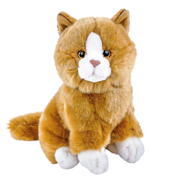 Katze Sunny sitzend rotbraun weiß 30 cm Kuscheltier Uni-Toys