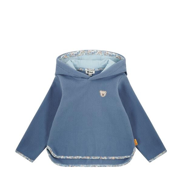 Steiff Sweatshirt Fleece hellblau mit Kapuze