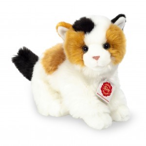 Teddy Hermann Glückskatze 24 cm liegend