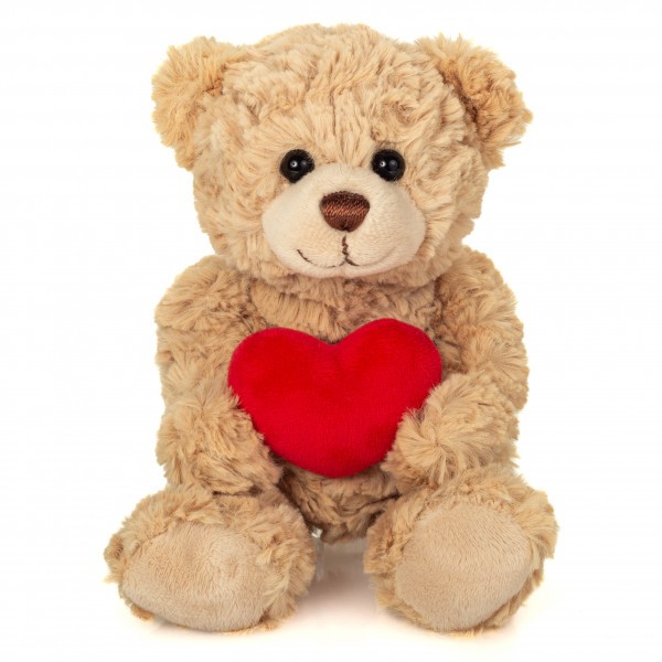 Teddy Hermann Teddybär mit Herz beige 20 cm Plüschteddybär