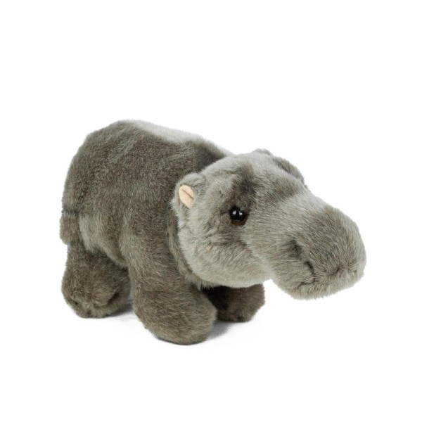 Kuscheltier Nilpferd stehend grau 22 cm