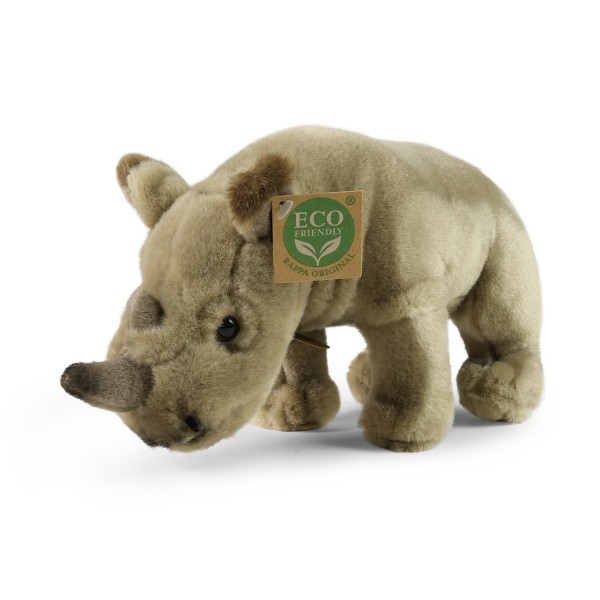 Kuscheltier Nashorn stehend grau 23 cm Plüschnashorn