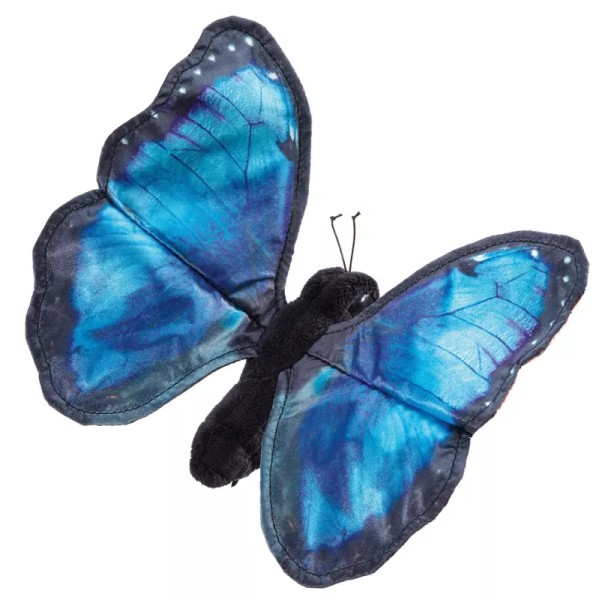 Folkmanis Handpuppe blauer Morphofalter 40 cm