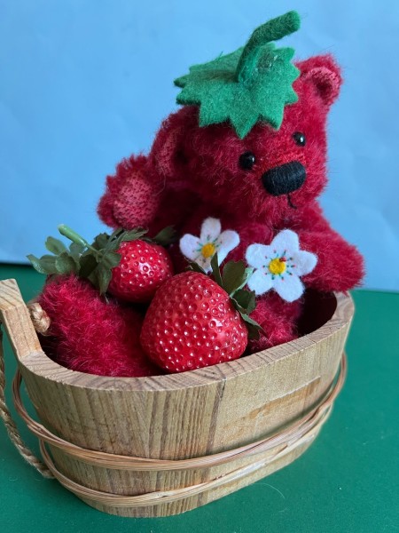 Gudrun Didszilatis Teddybär Erdbeerbär 15 cm