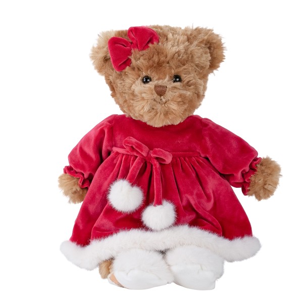 Bukowski Teddybär Louise braun/rot 35 cm Plüschteddybär