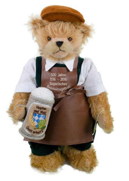 Hermann Coburg Teddybär Bayerischer Braumeister 37 cm