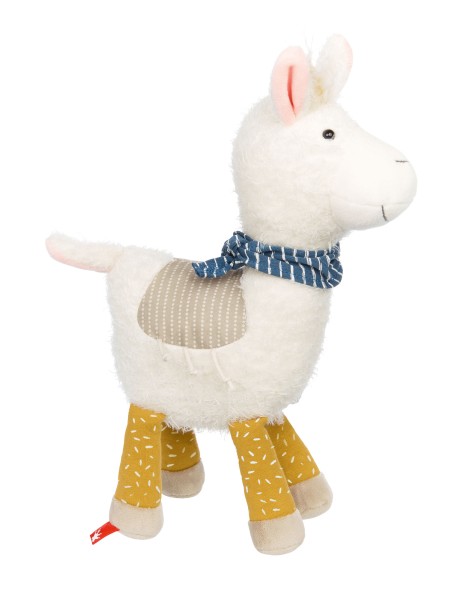 Sigikid Kuscheltier Lama Patchwork Sweey Yellow 29 cm