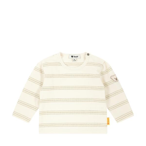Steiff T-Shirt langarm Baby weiß/beige gestreift