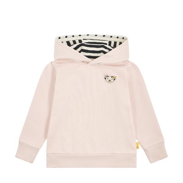 Steiff Sweatshirt mit Kapuze hellrosa Streifen