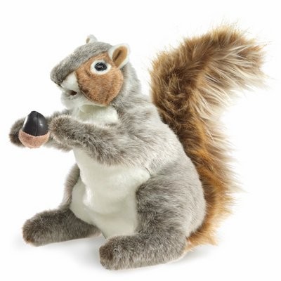 Folkmanis Eichhhörnchen Handpuppe 28 cm grau