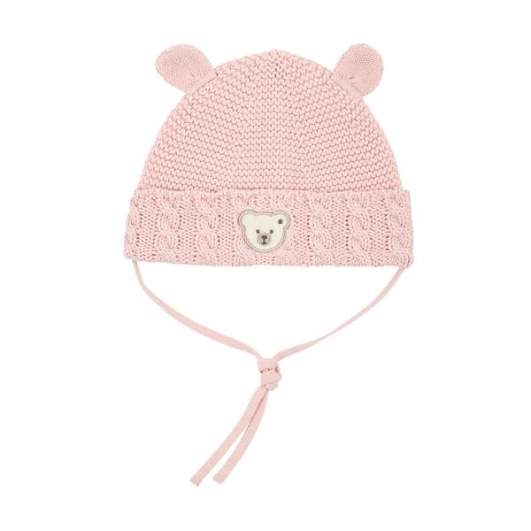 Steiff Mütze Strick rosa mit Ohren