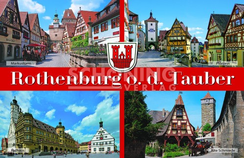Magnet 4er Rothenburg ob der Tauber Stadt
