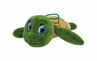 Plüschtier Schildkröte 15 cm grün/beige