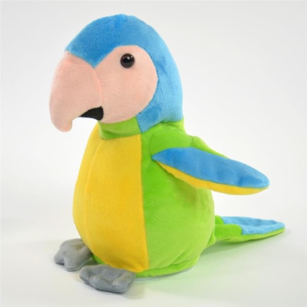 Labertier-Papagei grün-gelb-blau 16 cm Samira