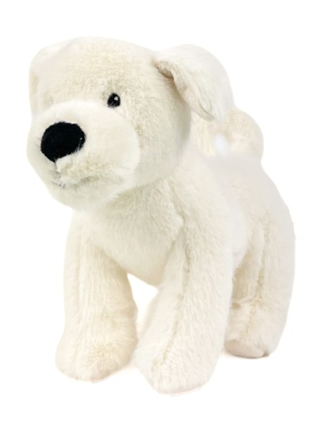 Inware Hund stehend creme 20 cm Plüschund