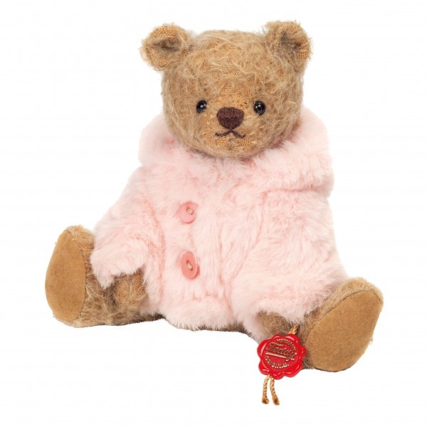 Hermann Teddy Fanny mit rosa Mantel 18 cm