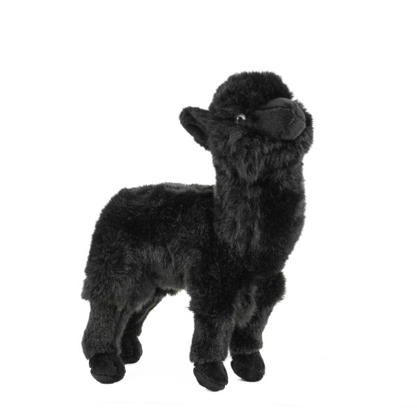 Kuscheltier Lama stehend schwarz 23 cm Plüschlama
