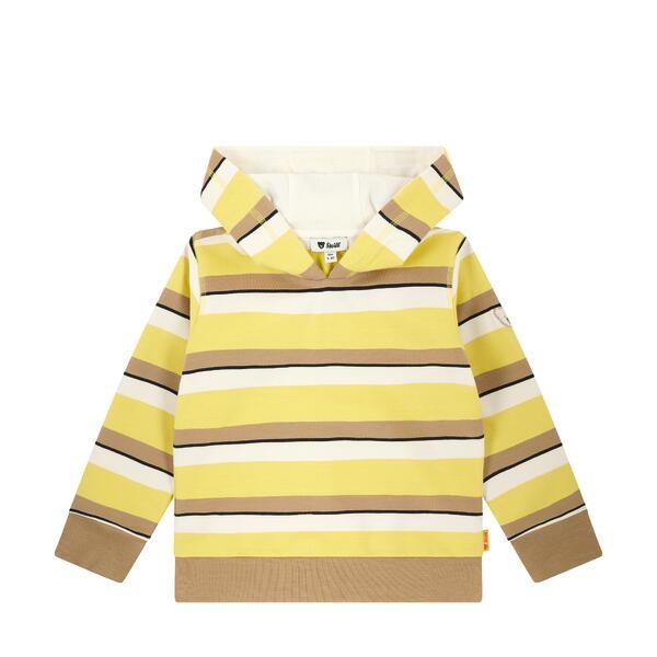 Steiff Sweatshirt mit Kapuze gelb/braun gestreift