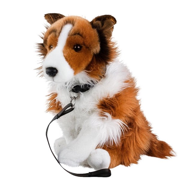 Langhaar Collie mit Blesse sitzend 35 cm Kuscheltier Hund Uni-Toys