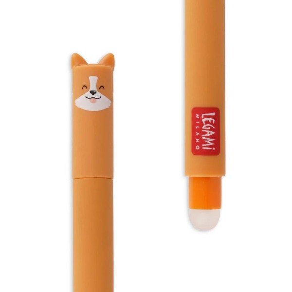 Erasable Gel Pen Hund Corgi 15 cm braun