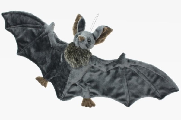 Kuscheltier Fledermaus groß mit Band schwarz 73 cm
