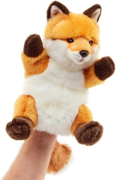 Handpuppe Fuchs rotbraun/weiß 30 cm