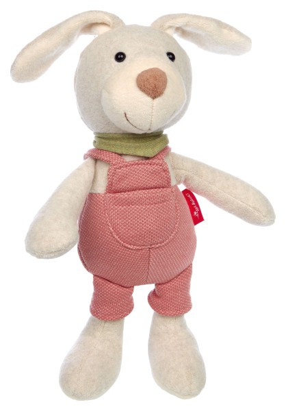 Sigikid Kuscheltier Hase Sweety mit Latzhose rot/weiß Plüschhase