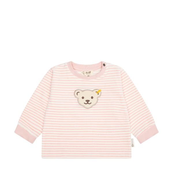 Steiff Sweatshirt rosa/weiß gestreift Teddybär