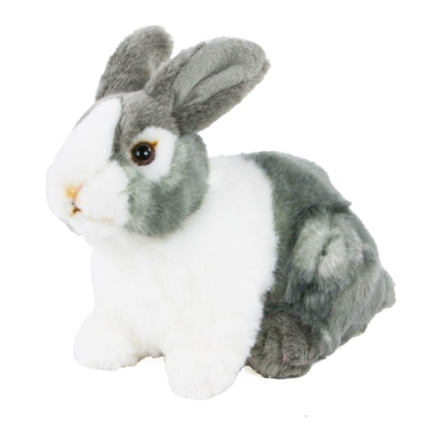 Hase grau/weiß 20 cm Kuscheltier Uni-Toys