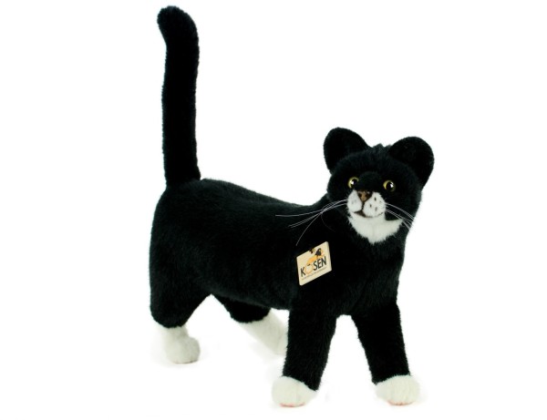 Kösen Katze Mauz schwarz-weiß 40 cm Kuscheltier