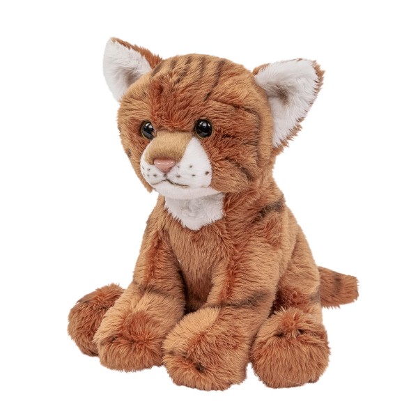 Katze 14 cm sitzend rot-getigert Kuscheltier