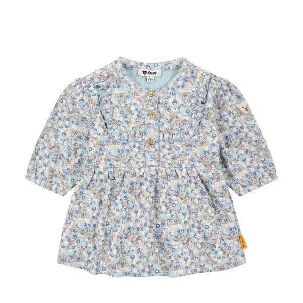 Steiff Kleid langarm blau mit Blümchen