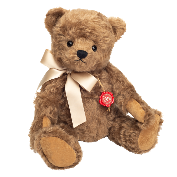 Teddy Hermann Glückwunschbär 36 cm schokobraun Stoffteddybär