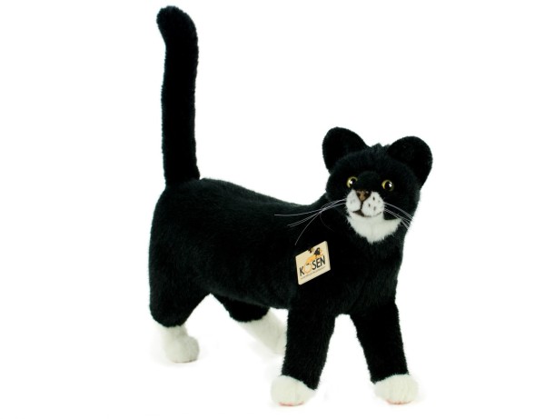 KÖSEN Katze Mauz schwarz-weiß 40 cm Kuscheltier
