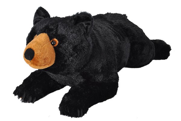 Wild Republic Schwarzbär liegend 80 cm Plüschbär