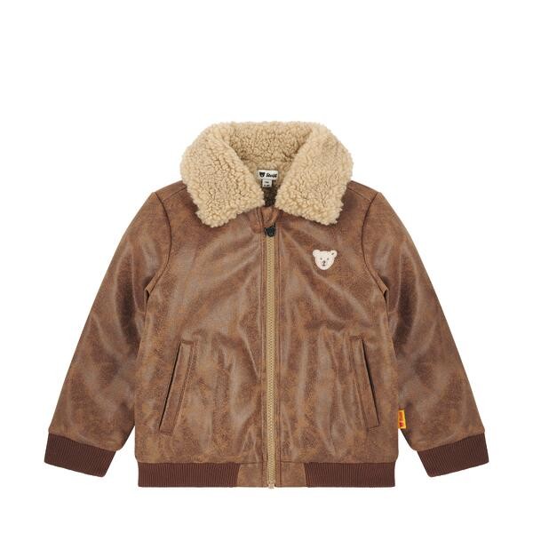 Steiff Jacke Kunstleder braun