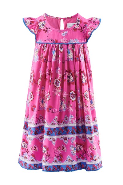 Kleid pink geblümt Sommerkleid
