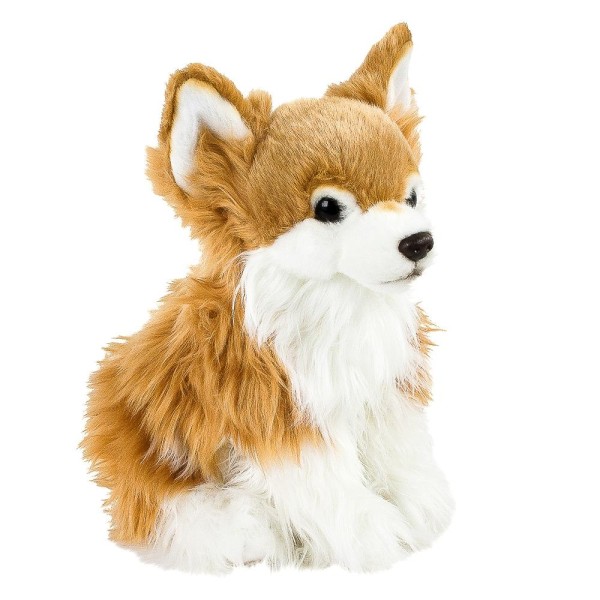 Kuscheltier Chihuahua braun/weiß 30 cm Plüschhund