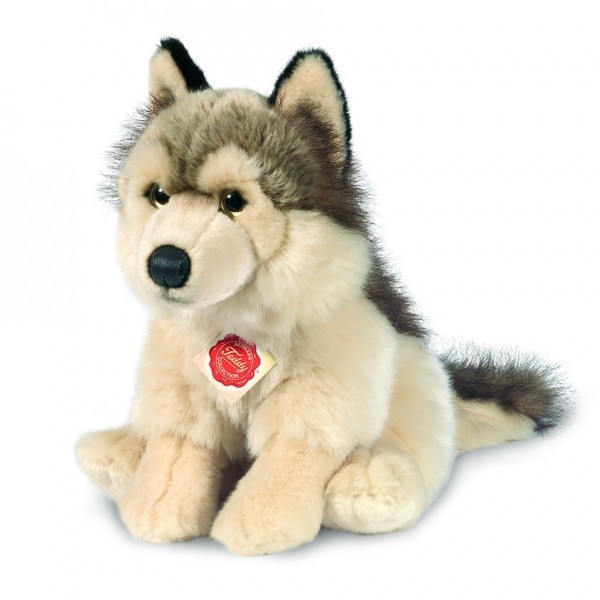 Teddy Hermann Wolf sitzend 29 cm Kuscheltier