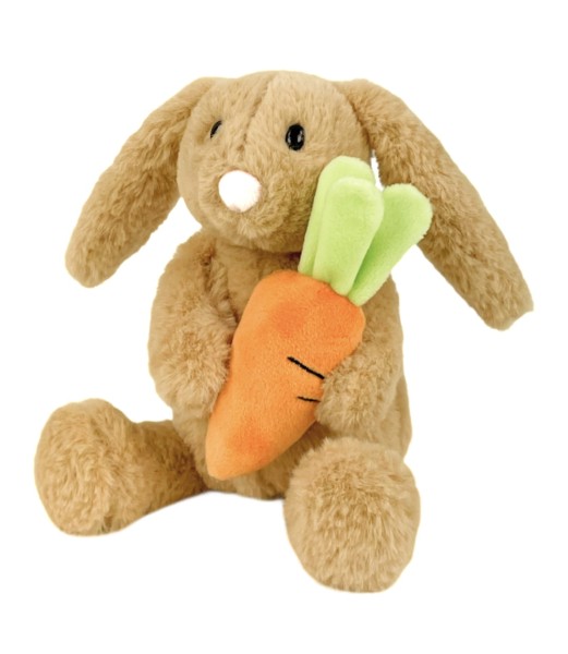 Teddy Hermann Hase mit Möhre braun 23 cm Kuscheltier