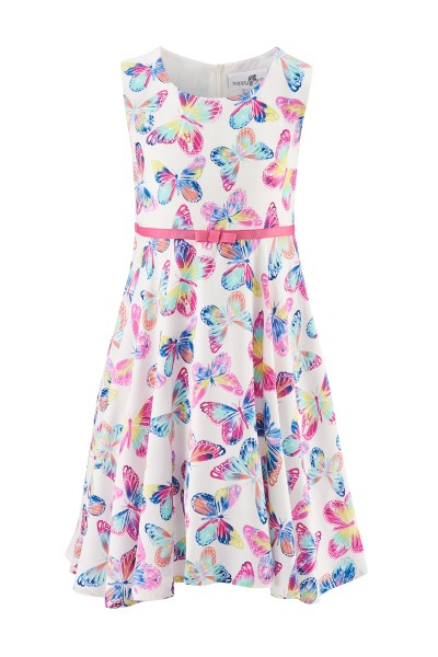 Kleid Schmetterlinge bunt/weiß Sommerkleid
