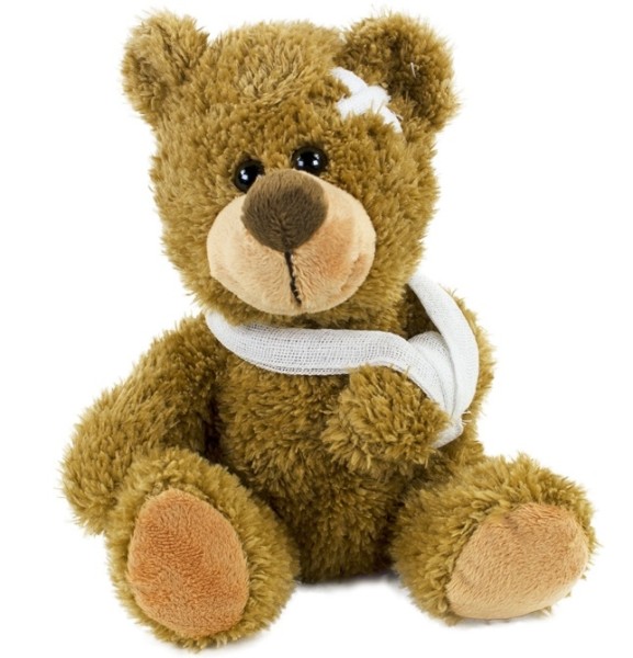 Teddybär mit Verband 21 cm Kuscheltier Gute Besserung Glücksbringer