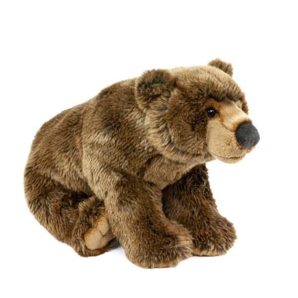 Braunbär Grizzlybär dunkelbraun 40 cm stehend