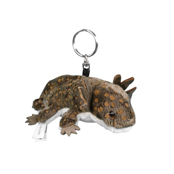 Schlüsselanhänger Axolotl dunkelbraun 10 cm Kuscheltier