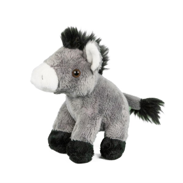 Esel Kuscheltier sitzend klein 15 cm grau Uni-Toys