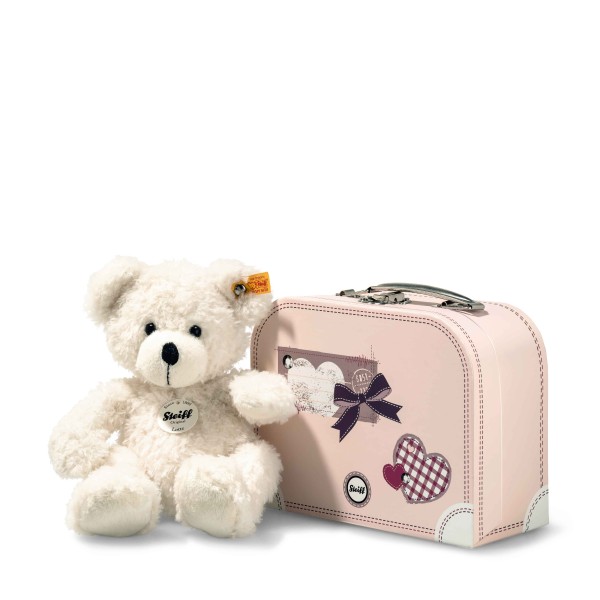 Steiff Teddybär Lotte mit Koffer 28 cm weiß 111563